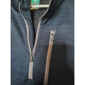 Pro Tour Mens Quarter Zip Pullover Navy Blue Heathered Golf Activewear XL1013